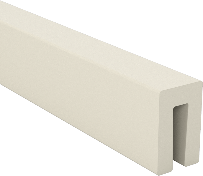 Plastik Kenar Çıtası, Yiyecek ve İçecek için, 1/16" Genişlik x 7/32" İç Yükseklik