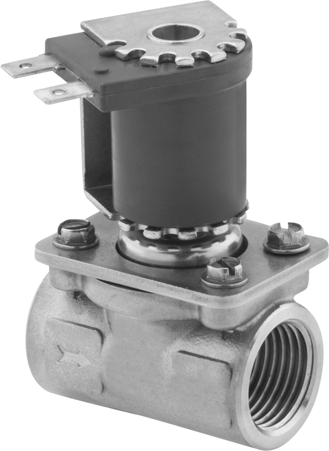 İçme Suyu için Solenoid Açma/Kapama Valfi, 303 Paslanmaz Çelik, 120V AC, 1/2 NPT Dişi