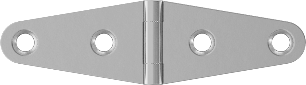 Kayış Menteşesi, Parlatılmış 304 Paslanmaz Çelik, 1-1/16" x 1-15/16" Kapı Kanadı