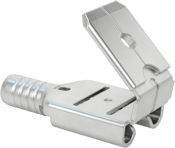 Yalıtımsız Piggyback Faston Terminaller — Hızlı Bağlantı Kesme, Piggyback Hızlı Bağlantı Kesme, Yalıtımsız, 180° U