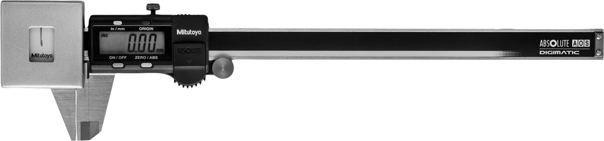 Yumuşak Malzemeler için Kumpas, 0" ila 7" ve 0 mm ila 180 mm Ölçüm Aralığı — Dijital, Mitutoyo, 11 3⁄4"