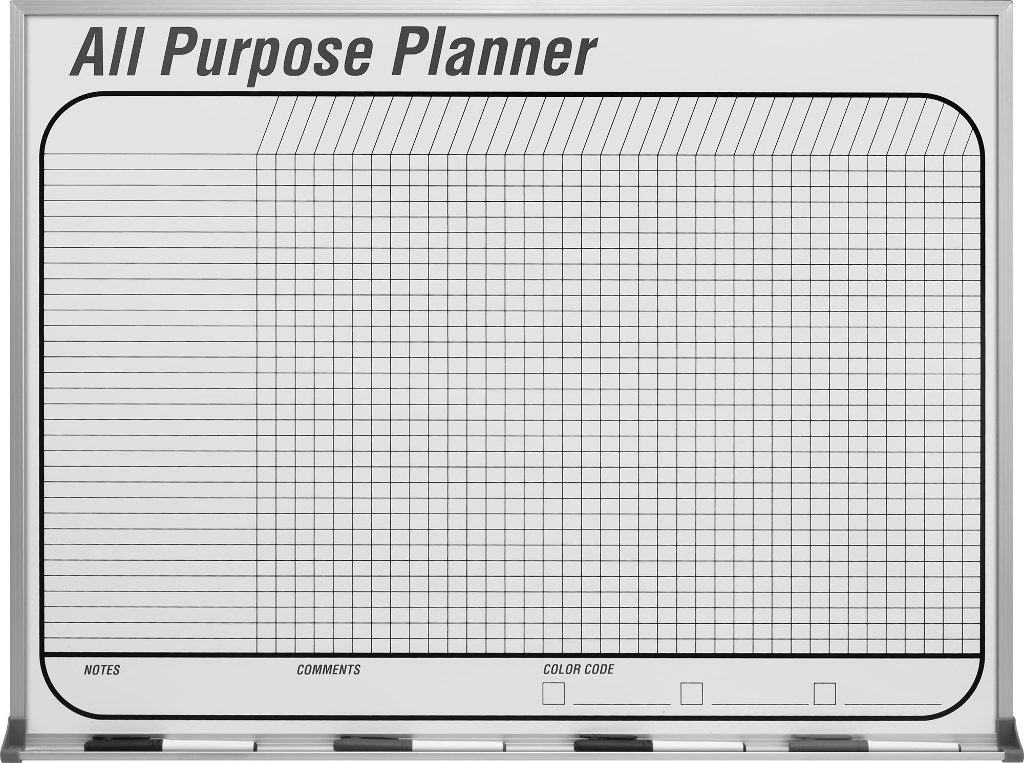 Melamin Kaplı Planlama Beyaz Tahtası — 30", 24", Alüminyum