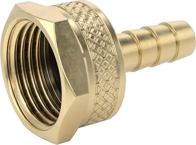 Pirinç Tırnaklı Bahçe Hortumu Bağlantı Parçası, Döner Başlıklı Adaptör, 3/8" Hortum İç Çapı x 3/4 GHT Dişi için