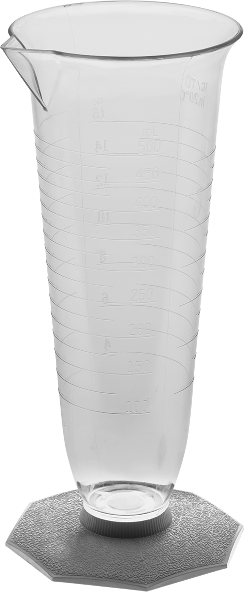 Kolay Doldurma Ölçülü Silindir, Şeffaf Pmp Plastik, 16.9 FL. oz./500 ml Kapasite