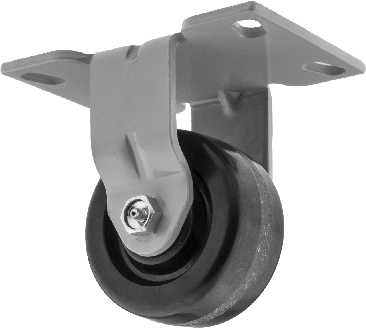 6-1/, 4" x 4-1/2" Plakalı Yüksek Kapasiteli Mauler Tekerlek, 4" Çapında Fenolik Tekerlekli Sert