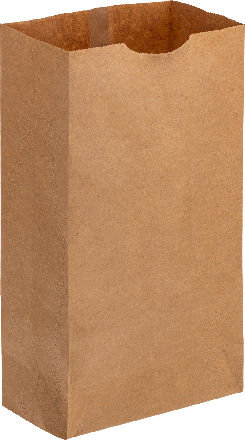 Düz Tabanlı Kağıt Torbalar, 5" Genişlik x 11" Yükseklik x 3" Derinlik