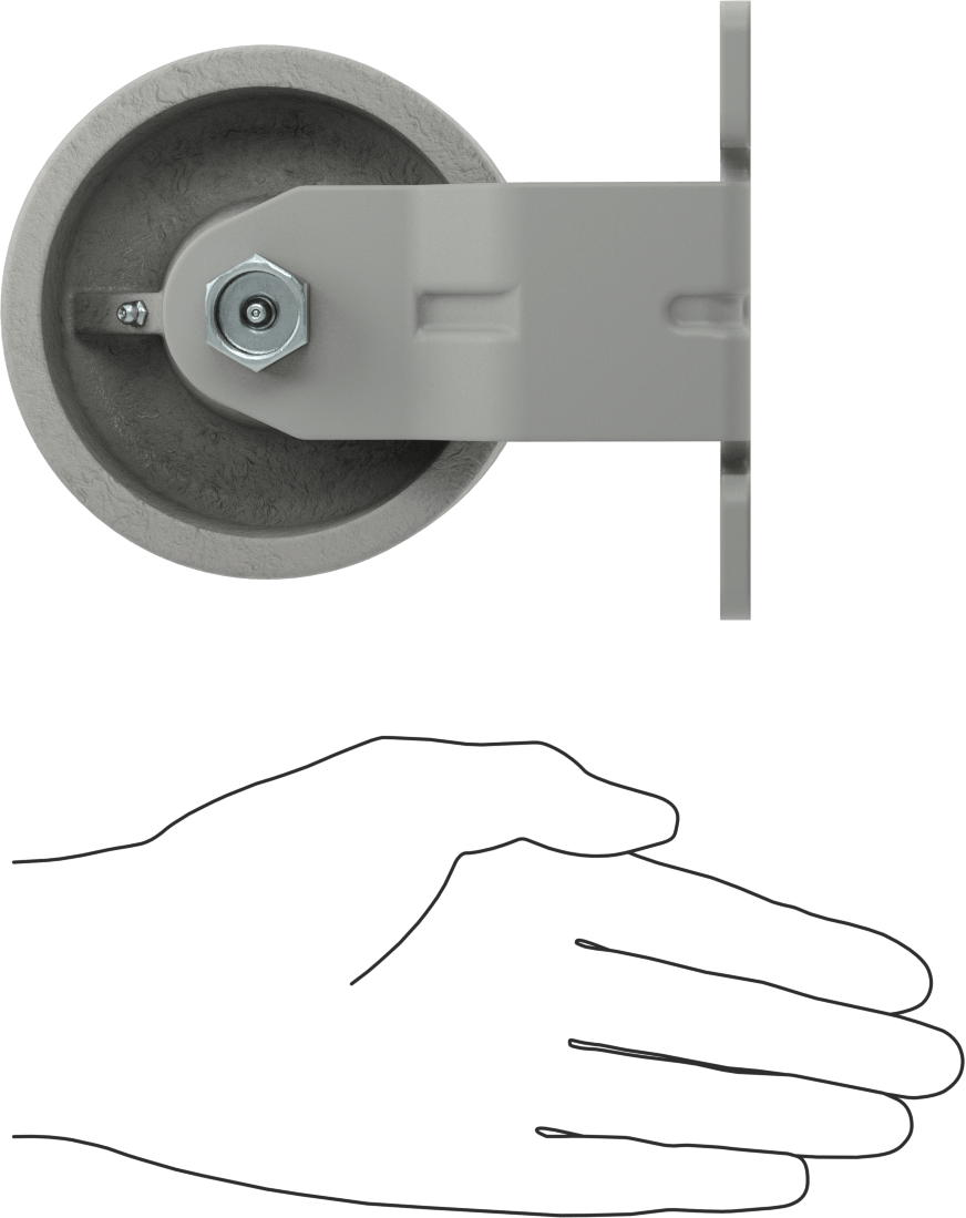 4-1/2" x, 4" Plakalı Yüksek Kapasiteli Mauler Tekerlek, 4 inç Çapında Metal Tekerlekli Sert