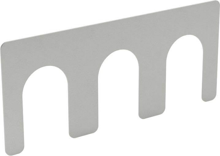 Çok Yuvalı Şim, Üç adet Yuvalı, 0.25 mm Kalınlık, 20 mm Uzunluk