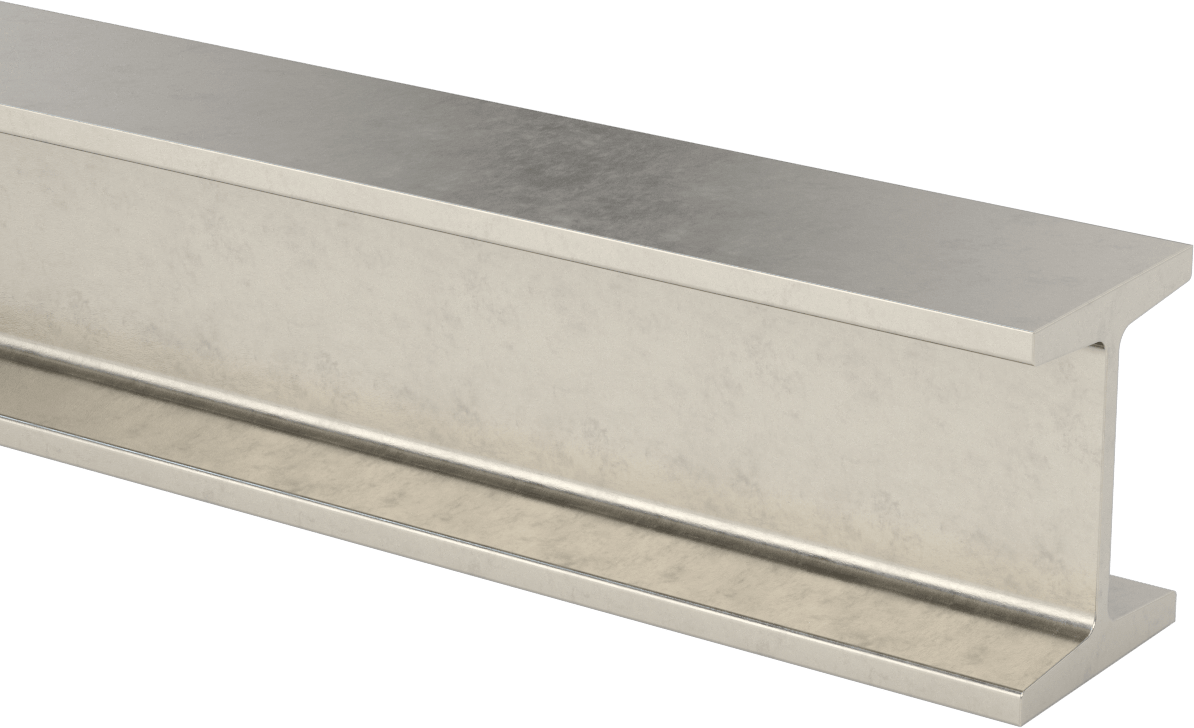 Çok Amaçlı 304 Paslanmaz Çelik, I Kiriş, 0.26 inç Duvar Kalınlığı, 3" x 2.33" Dış Boyut