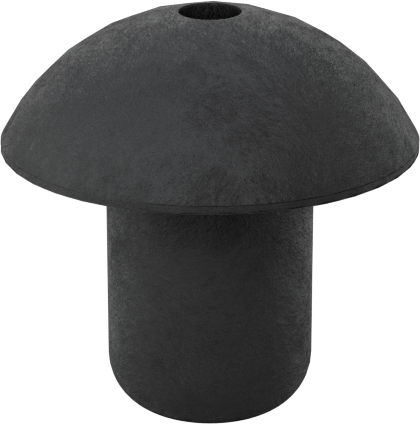 3/16" İç Çap için SBR İçi Boş İtmeli Tamponlar, 1/8" Yükseklik