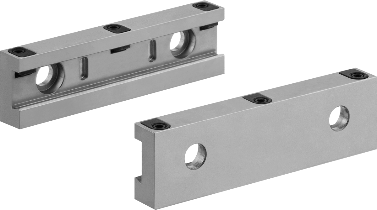 Hızlı Değiştirilebilir Freze Makinesi Mengene Çeneleri, Çene Plakalı, 6" Genişlik x 1-3/4" Yükseklik x 0.688" Kalınlık — 6", Çene Plakala…