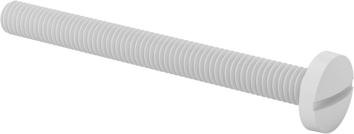 Plastik Bağlama Başlıklı Oluklu Vidalar, 10-32 Diş, 2" Uzunluk