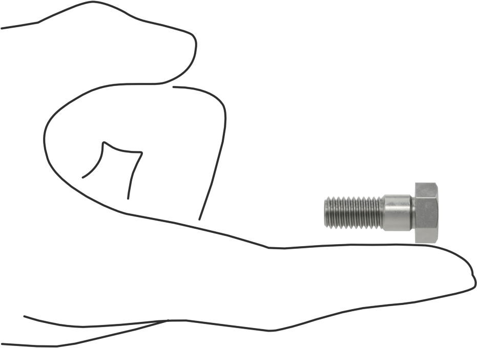 Çelik Altıköşe Başlı Omuzlu Vida, 9 mm Omuz Çapı, 8 mm Omuz Uzunluğu, M8 x 1.25 mm Diş