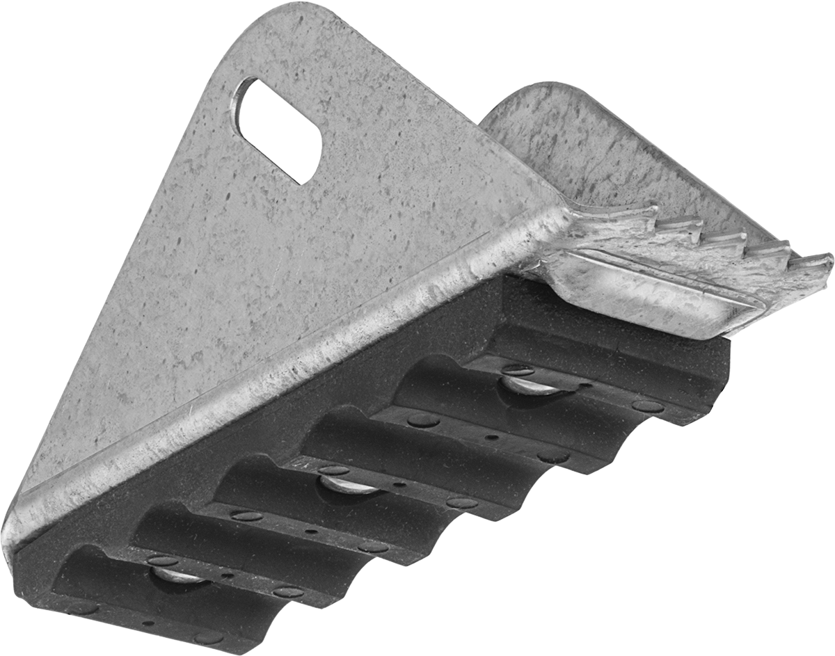 Düz ve Uzatma Merdivenleri için Ayaklar, Galvanizli Çelik, 1-3/8" Genişlik x 3" Derinlik Ray için