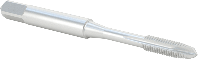 Kaplamasız Yüksek Hızlı Çelik Talaş Temizleme Kılavuzu, Geçiş Delikleri için, M3 x 0.5 mm Dişli, 25/64" Diş Uzunluğu
