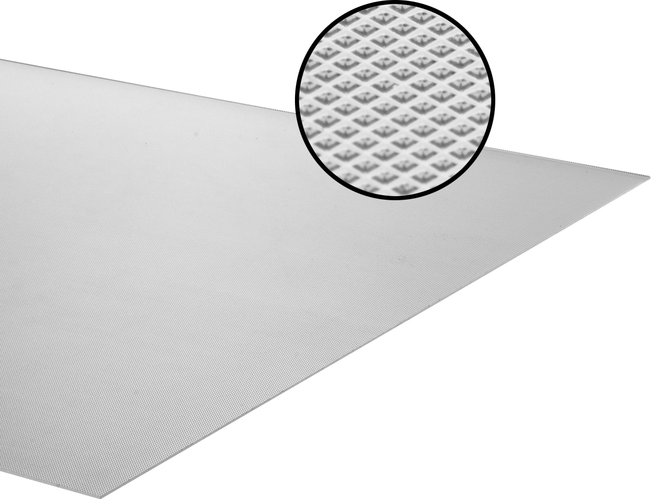 LED ve Floresan Tavan Işıkları için Lens, Mikroprizmatik Desenli Katı, 2 Fit Uzunluk
