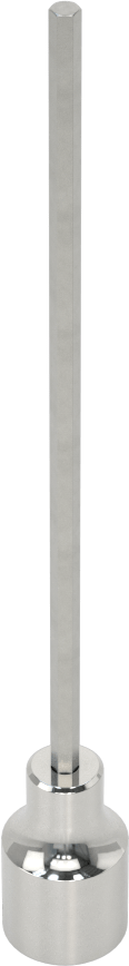 Uzun Menzilli Altıgen Uçlu Soket, 1/4" Kare Tahrik, 2.5 mm Tahrik Boyutu, 4-1/4" Toplam Uzunluk