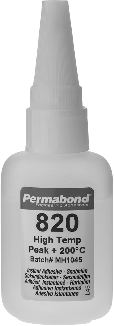 Yüksek Sıcaklık Anında Yapışan Yapıştırıcı, Permabond, 820, 1 FL. oz. Şişe