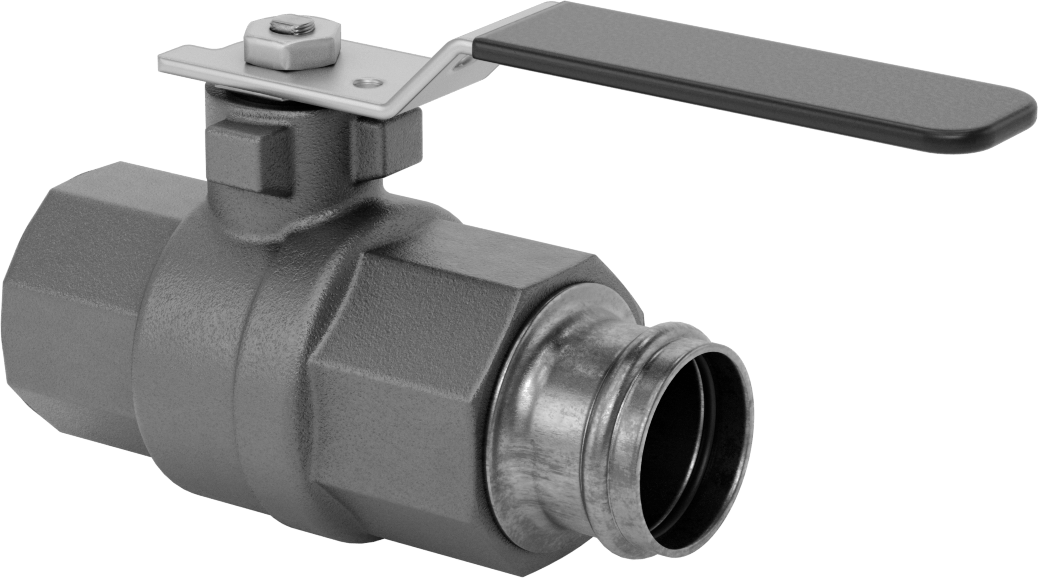 Pres Bağlantı Parçalı Açma/Kapama Vanası, 1-1/2 Bakır Boru x 1-1/2 NPT Dişi için Adaptör