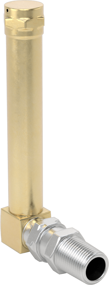 Döner Bağlantılı Yağ Seviyesi Göstergesi, Pirinç Dirsek, 1/2 NPTF Erkek, 5-7/8" Toplam Yükseklik