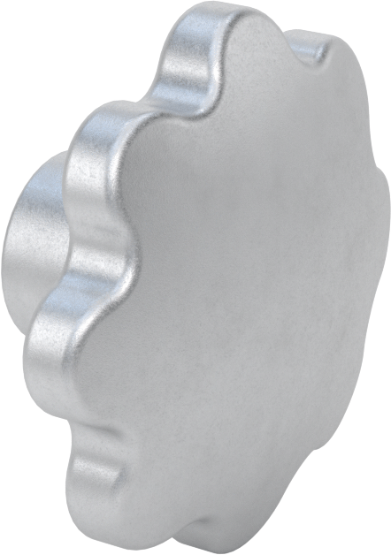 Alüminyum Topuz, Sekiz Kol Tutacağı, 1/2"-13 Dişli Delik — 1⁄2"-13, Sekiz Kollu, Alüminyum