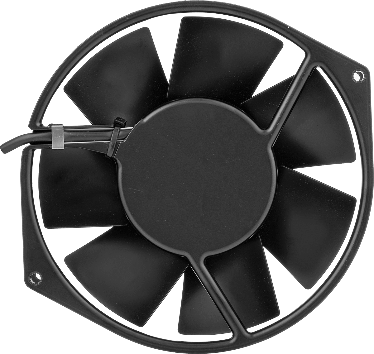 Düşük Gerilim Ekipman Soğutma Fanı, Faston Terminalli 12 V DC, 5.91" Çap x 1.5" Derinlik Toplam, 181 CFM