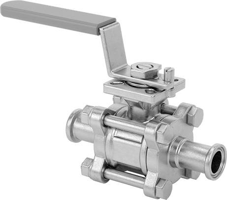 Gıda ve İçecek için Açma/Kapama Vanası, Hijyenik Bağlantı Parçaları, Dolgulu PTFE Conta