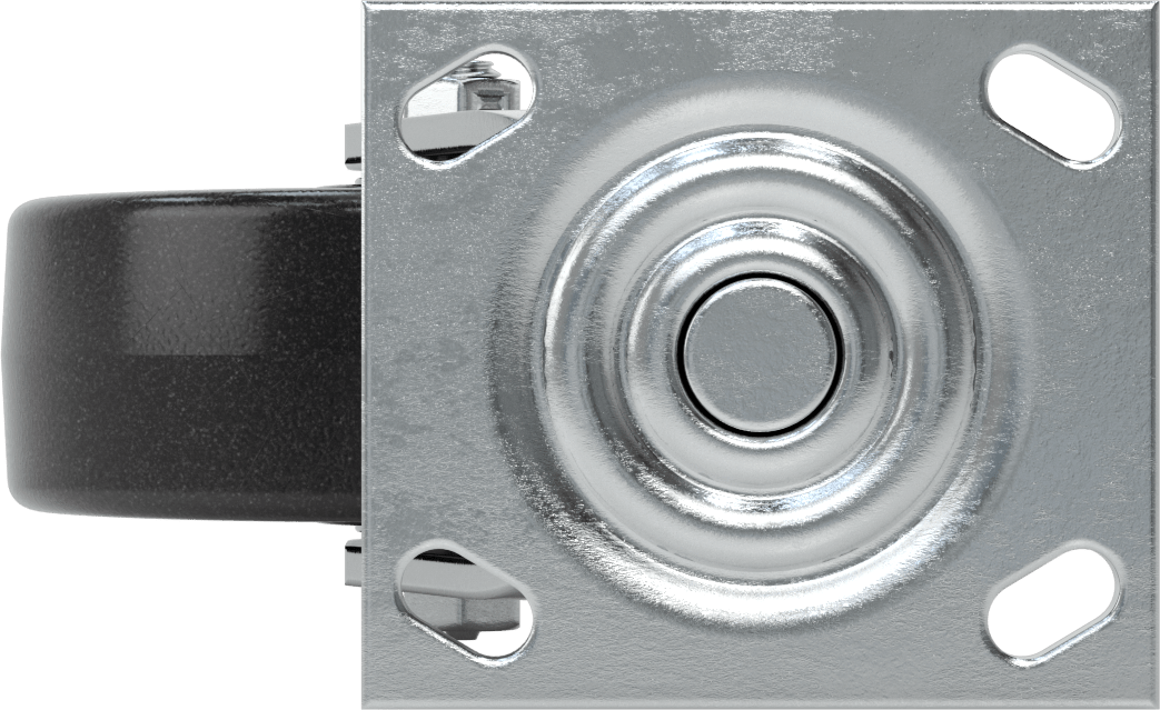 4-1/2" x 4" Plakalı Yüksek Kapasiteli Spartan Tekerlek, 6 inç Çapında Açık Rulmanlı Fenolik Tekerlekli Döner Ayak