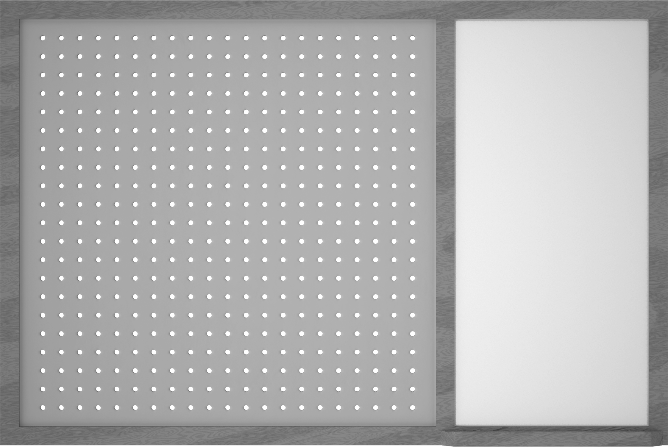 Silinebilir tahtalı çerçeveli delikli pano, Meşe Çerçeve, 36 inç Genişlik x 24 inç Yükseklik — 36", -, 24"