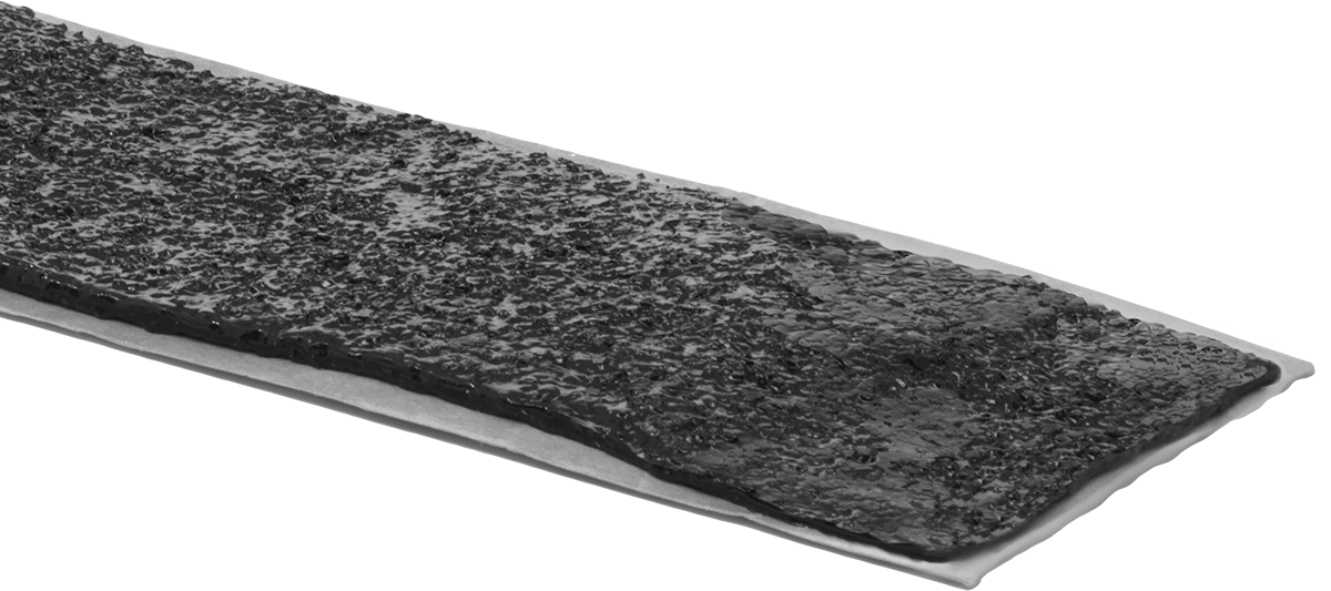 Yoğuşmayı Azaltan Mantar/Kauçuk Karışımlı Şerit, 30 Fit Uzunluk x 2" Genişlik x 1/8" Kalınlık — Mantar Kauçuk, Siyah