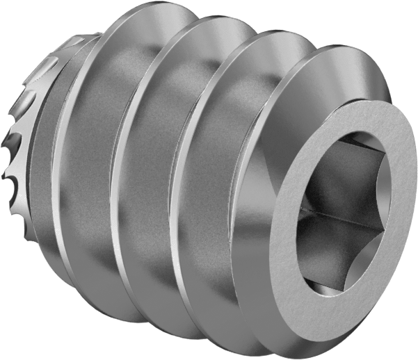 Tırtıklı Kilitli 18-8 Paslanmaz Çelik Çukur Uçlu Setskur, 4-40 Diş, 1/8" Uzunluk