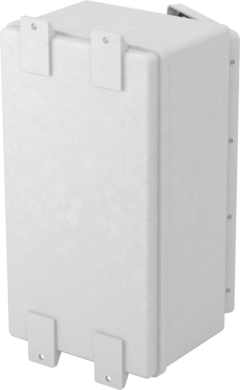 Fiberglas Su Geçirmez Muhafaza, Menteşeli Kapak ve Döner Mandallı, 14 inç Genişlik x 27 inç Yükseklik x 13 inç Derinlik