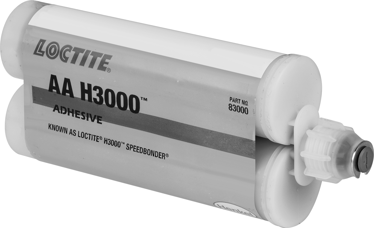 Yüksek Mukavemetli Akrilik Yapısal Yapıştırıcı, Loctite® H3000, 13.5 FL. oz. Kartuş — Kartuş, ABS, Aluminum, Brass, Bronze, Cast Iron, Co…