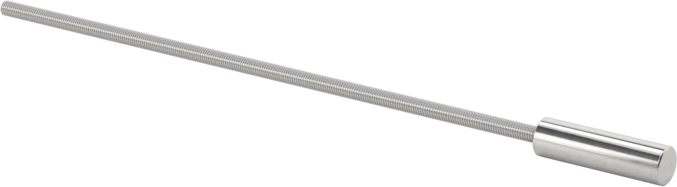 Ultra Hassas Kılavuz Vida, Bir adet İşlenebilir Uçlu, 17-4 PH Paslanmaz Çelik, M3 x 0.5 mm Diş Boyutu