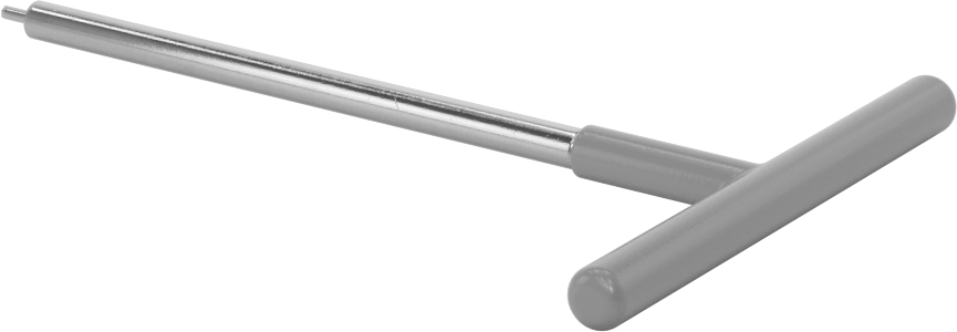Paslanmaz Çelik T-Saplı Altıgen Anahtar, Yastıklı Tutamak, 2 mm Tahrik Boyutu, 6" Toplam Uzunluk