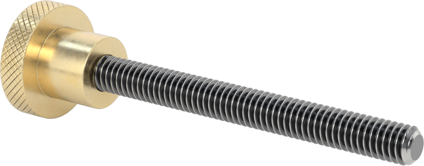 Pirinç Topuz, 5/16"-18 Dişli 3" Uzunlukta Saplama, 1" Baş Çapı