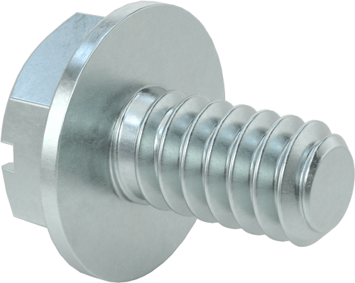 Metal için Altıköşe Başlı Diş Açıcı Vidalar, Harici Altıgen/Yivli Tahrik, 6-32 Diş, 1/4" Uzunluk