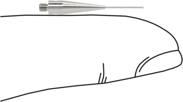 Renishaw Prob İğnesi, Dökme Demir için, 0.5 mm Çaplı Bilyeli Uç, A-5004-2920