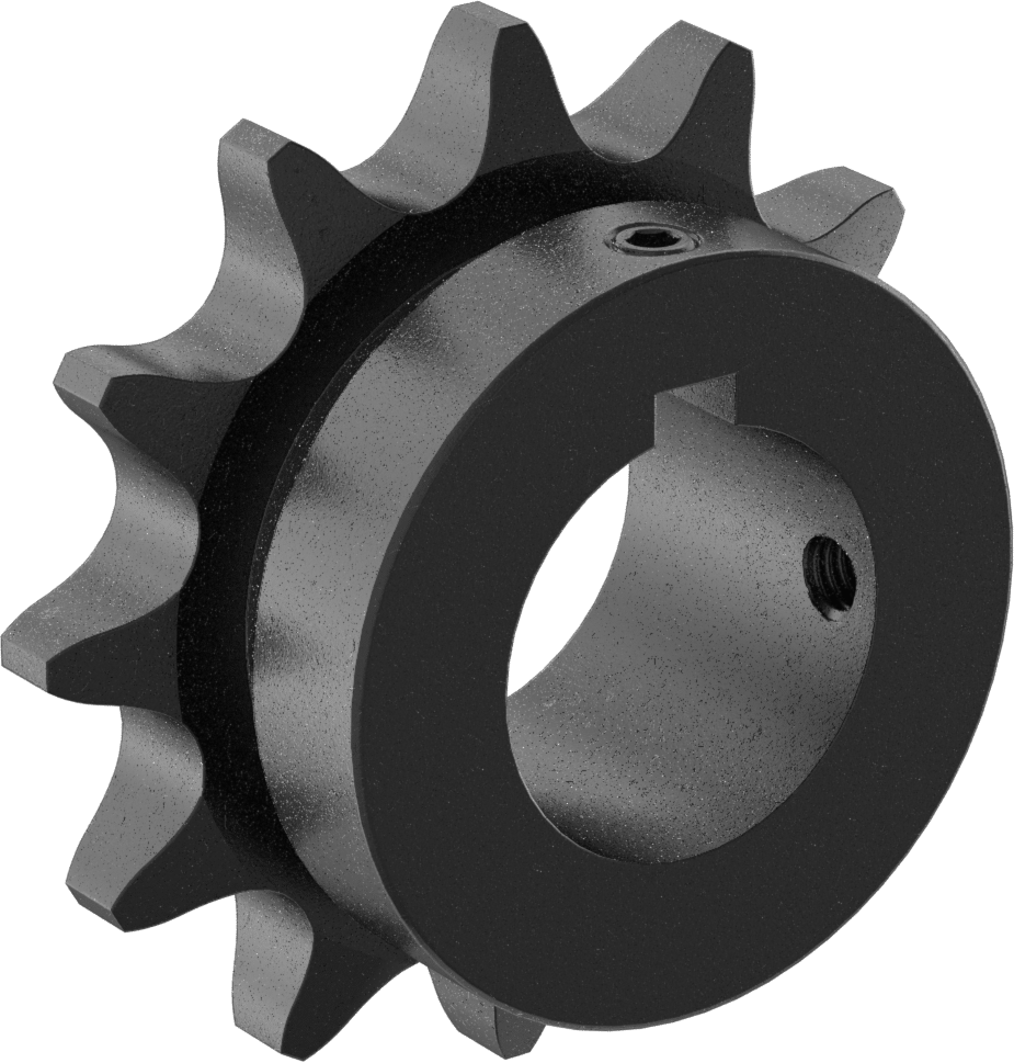 Çelik Tek Sıralı Dişli, ANSI 80 Makaralı Zincir ve 1-3/4" Mil Çapı için, 12 Diş