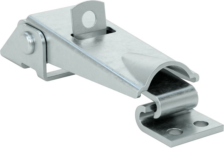 Ayarlanabilir Tutamaklı Çekme Mandalı, Asma Kilitlenebilir, Çinko Kaplı Çelik, 4-1/4" Uzunluk x 1-5/16" Genişlik