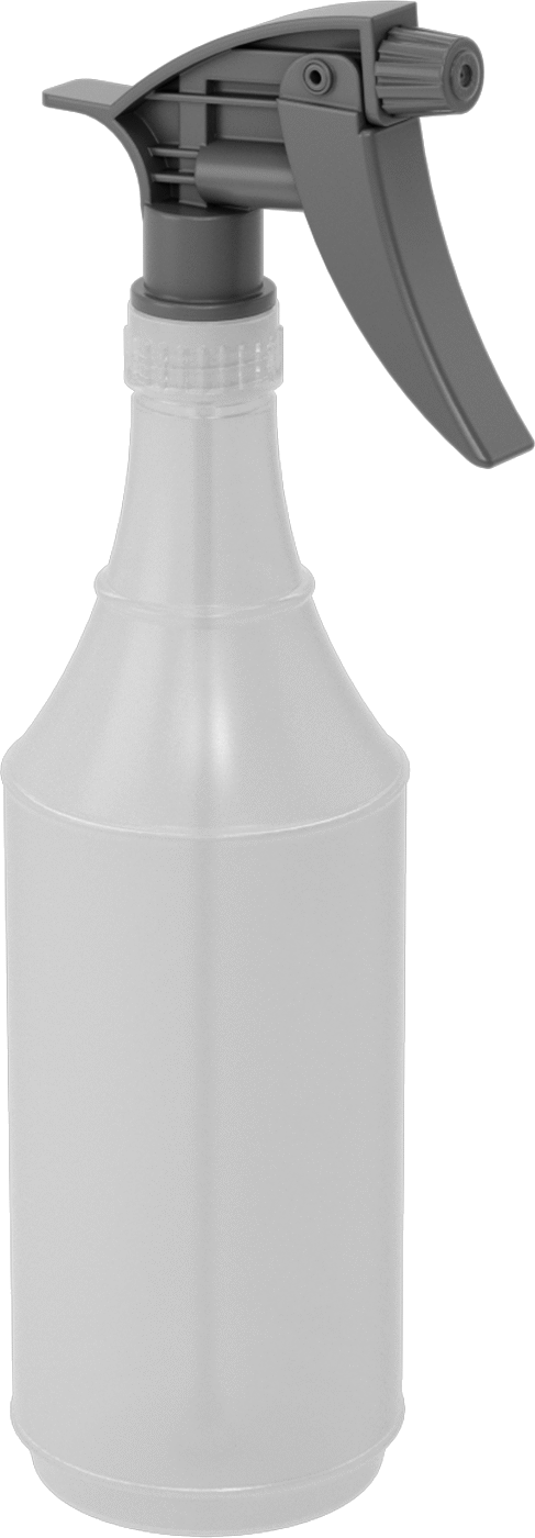 Ağır Kimyasallar için Püskürtme Şişesi, Tek Hareketli Tetik, 24 FL oz Kapasite