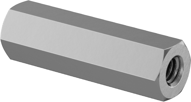Hafif Alüminyum Dişi Dişli Altıgen Ayırıcı, 4.5 mm Altıgen Boyutu, 16 mm Uzunluk, M2.5 x 0.45 mm Diş Boyutu