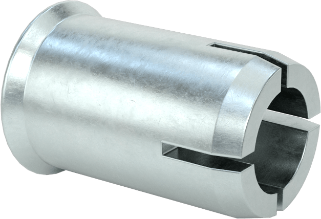 Beton için Çelik Dişi Dişli Ankraj, Flanşlı, 1/4"-20 UNC, 5/8" Uzunluk