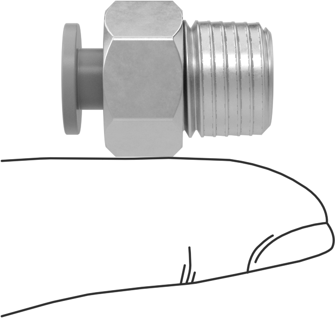 Bas-Bağlan Pirinç Gövde Delikli Vana, 1/4 NPT Erkek, 1/4" Boru Dış Çapı için, 0.016 inç Çap