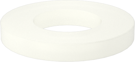 Yüksek Mukavemetli Cam Elyaflı Naylon Pullar, 1/4" Vida Boyutu için, 0.255" İç Çap, 0.500" Dış Çap