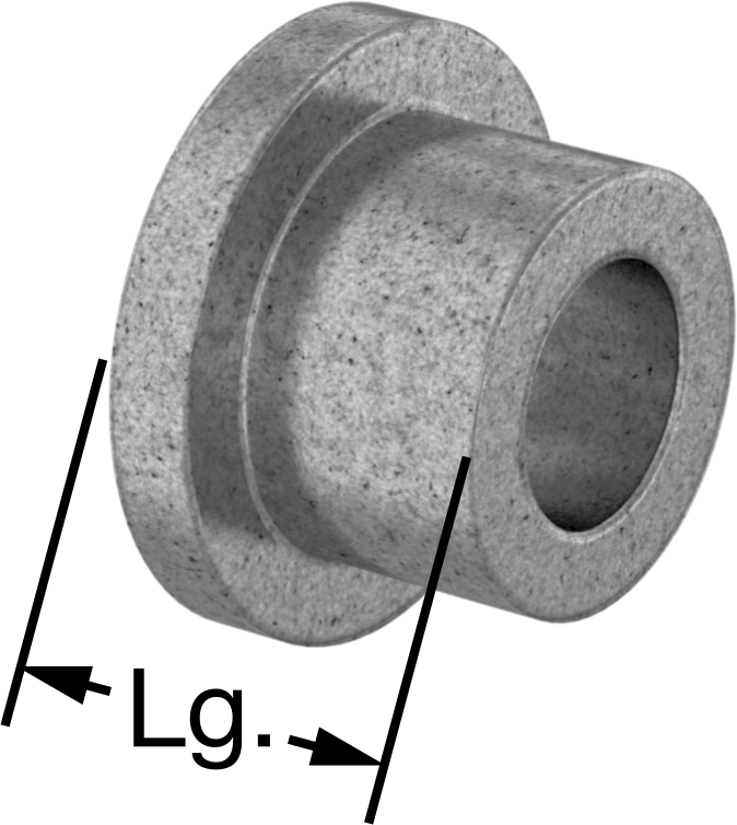 Yağ Dolgulu 841 Bronz Flanşlı Burçlu Yatak, 3/16" Mil Çapı ve 5/16" Muhafaza İç Çapı için, 1/4" Uzunluk — 1⁄4", 0.313", 0.1885"