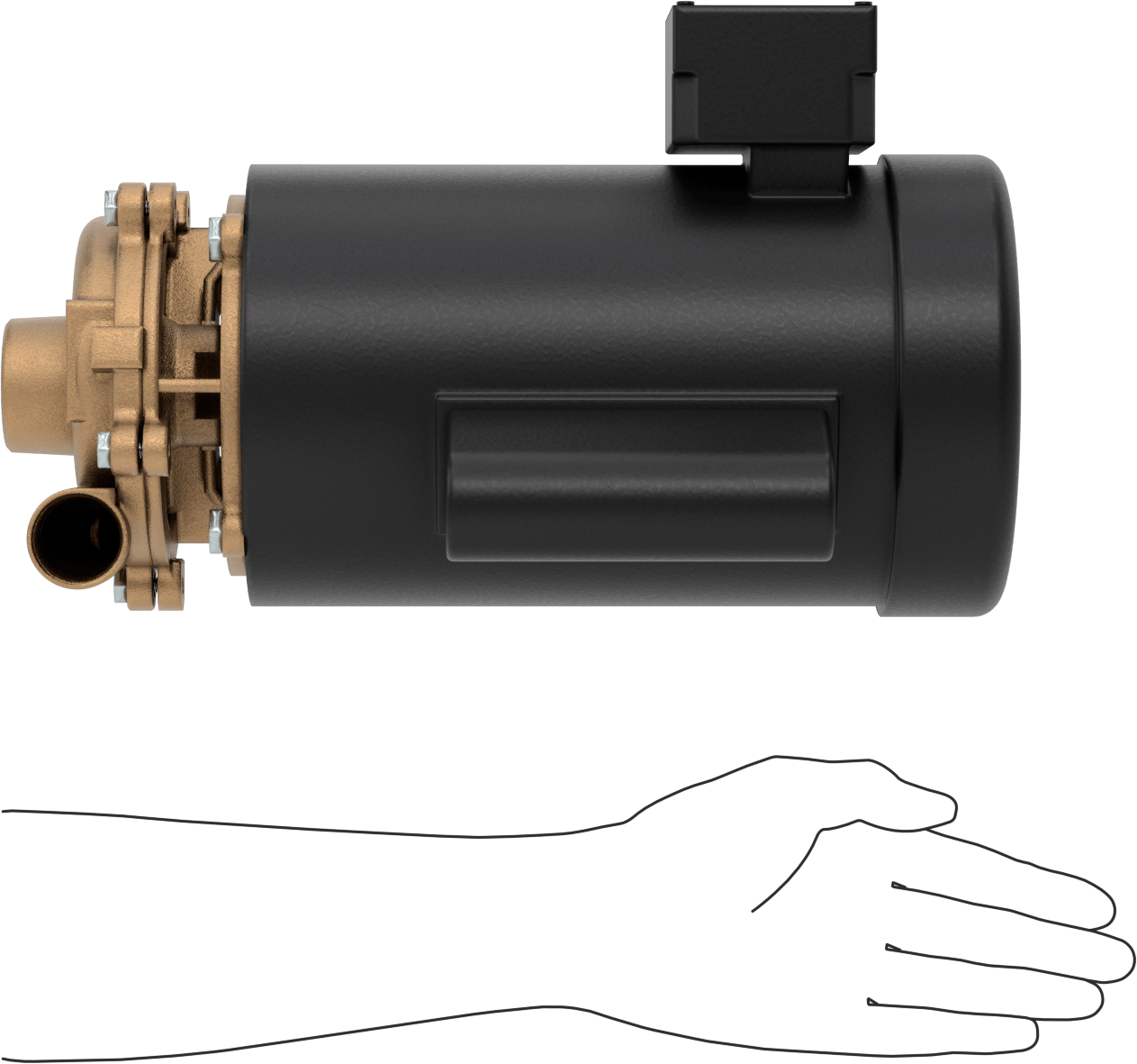 Su ve Yağ Sirkülasyon Pompası, 208-240/460V AC, 2 hp