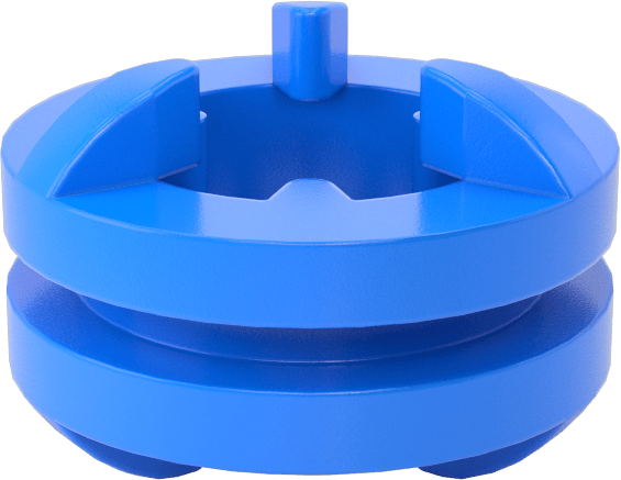 Titreşim Sönümleyici Grometler, Yivli, PVC, 0.16" Delik Çapı, 0.27" Toplam Kalınlık