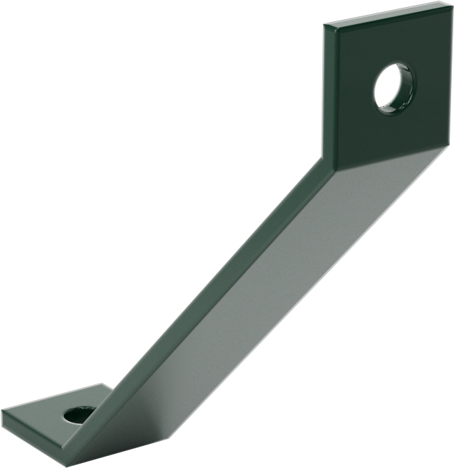 Strut Kanalı Destek, Yeşil Toz Boyalı Çelik, 8" Uzunluk x 1-5/8" Uzunluk