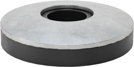 Galvanizli Çelik ve Neopren Yapıştırmalı Sızdırmazlık Pulları, 10 Numaralı Vida için, 0.2" İç Çap, 0.5" Dış Çap, 0.086" ila 0.116" Kalınlık